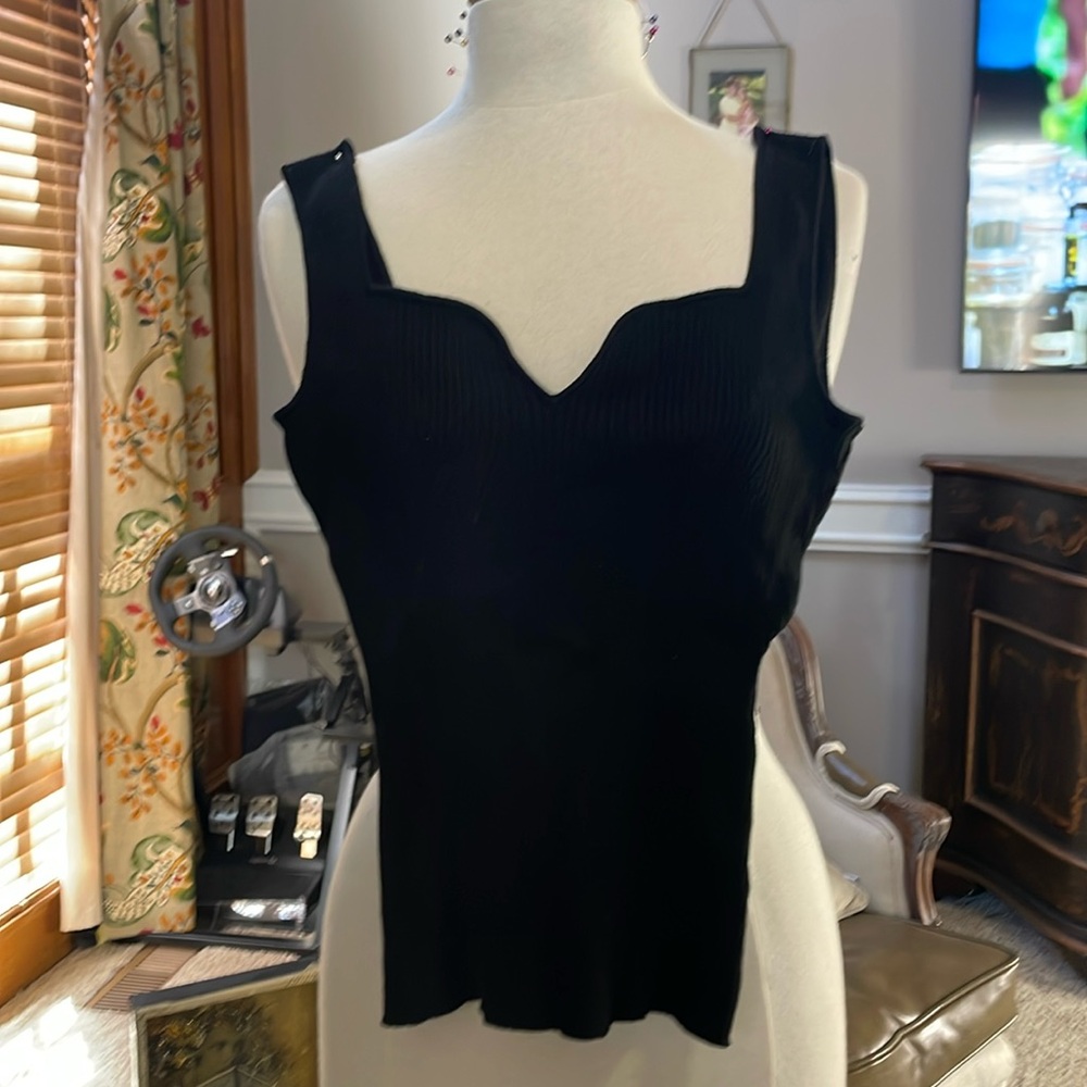 H&M Sweetheart Neckline Black Tank S
